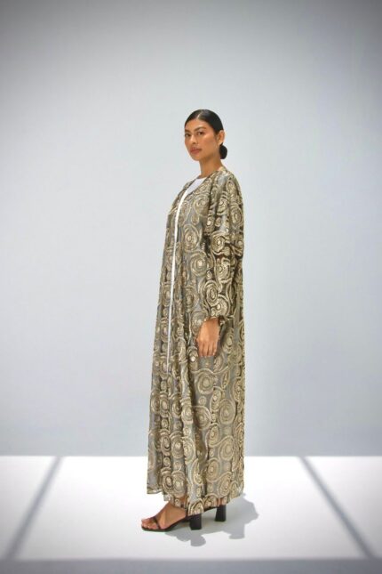 Golden Swirl Abaya
